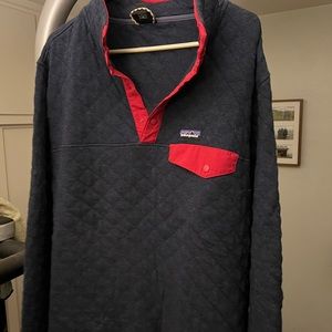 Patagonia men’s Large Organic Cotton Quilt Snap-T Pullover size L